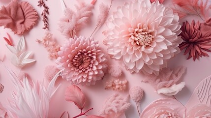 Spring texture in pink pastel colours, generative ai