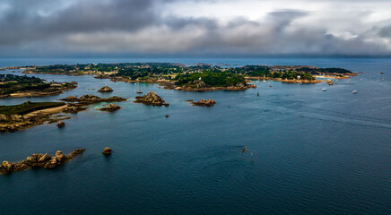 Brehat Island, Ile de Brehat, In The English Channel At The Coast of Brittany In France