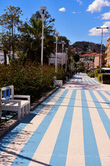 the promenade in Albissola marina Liguria Italy