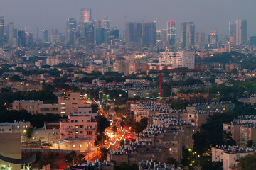 Tel Aviv and Jaffa evening view