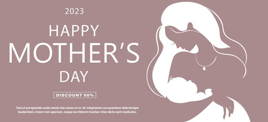 Happy Mother's Day. Happy mother's day poster or banner.