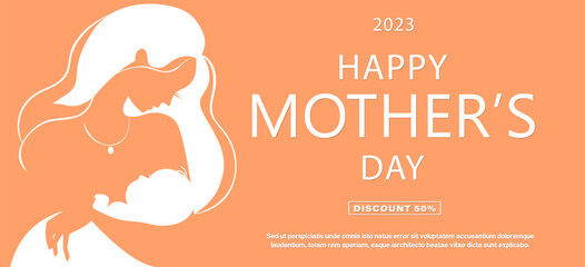 Happy Mother's Day. Happy mother's day poster or banner.