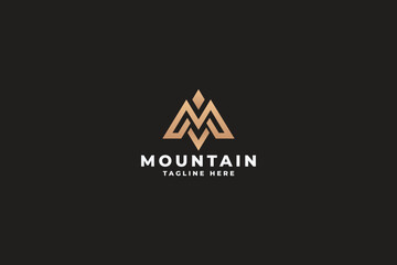 Mountain Letter M Logo Template
