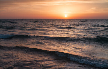 Sunset over the Mediterranean sea