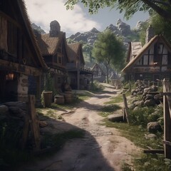 Fototapeta premium medieval village