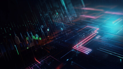 futuristic tech,  data flowing, digital, background