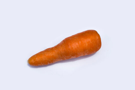 long carrot on a white background