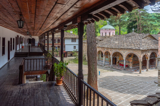 Detail of a church situated inside of the troyan monastery in Bulgaria