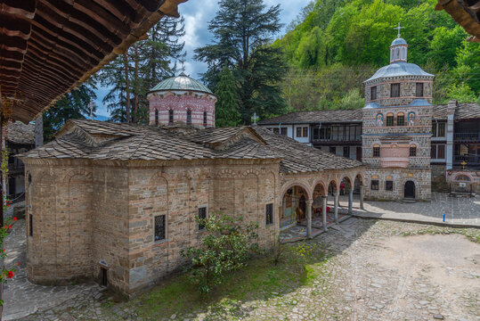 Detail of a church situated inside of the troyan monastery in Bulgaria