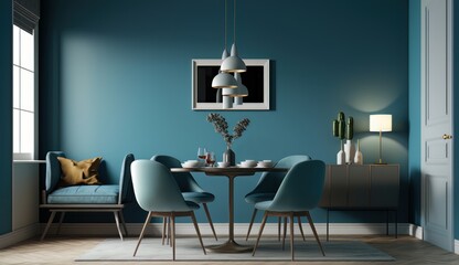 The modern interior design of the apartment. Generative AI