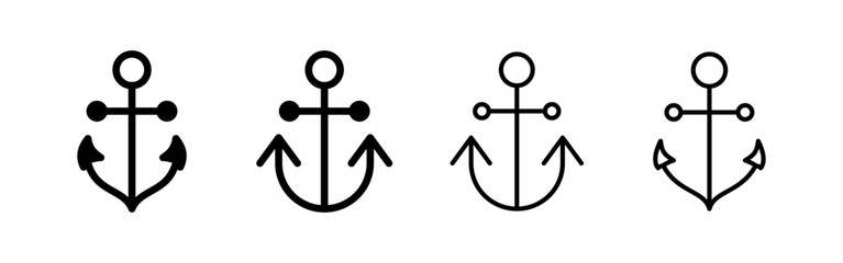 Anchor icon vector for web and mobile app. Anchor sign and symbol. Anchor marine icon.