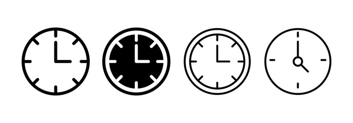 Clock icon vector for web and mobile app. Time sign and symbol. watch icon