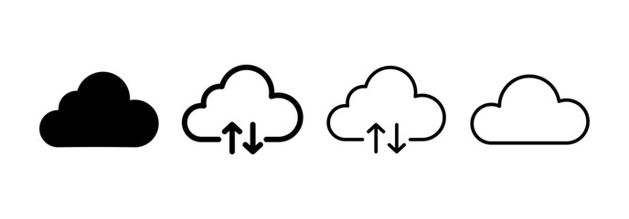 Cloud icon vector for web and mobile app. cloud sign and symbol