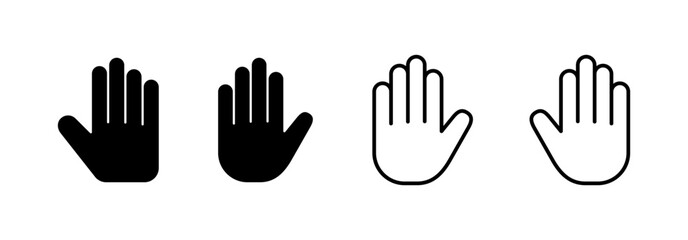Hand icon vector for web and mobile app. hand sign and symbol. hand gesture