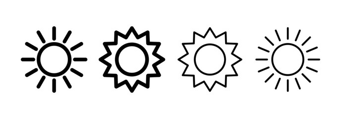 Sun icon vector for web and mobile app. Brightness sign and symbol.