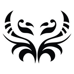 Abstract birds tribal tattoo shape