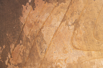 Grunge rusty orange brown metal surface,  steel stone background texture.