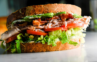 Club Sandwich on Italian crucnchy Bread