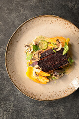 Blackened Salmon with Hibiscuss