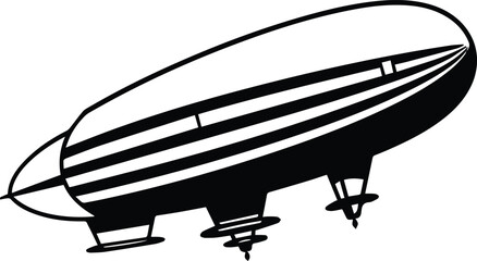 Blimp Logo Monochrome Design Style
