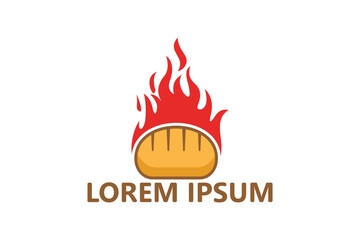 Hot bakery logo template design vector