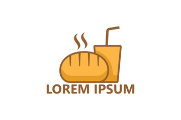 Bakery and drink logo template design vector