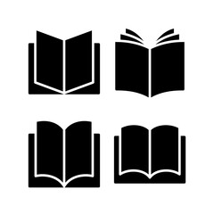 Book icon vector illustration. open book sign and symbol. ebook icon