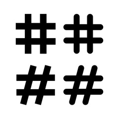 Hashtag icon vector illustration. hashtag sign and symbol