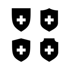 Fototapeta premium Health insurance icon vector illustration. Insurance document sign and symbol