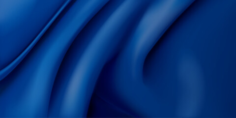 Background of blue fabric with several folds