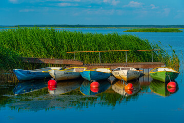 Fishing boats at Estonian coast near Haapsalu town