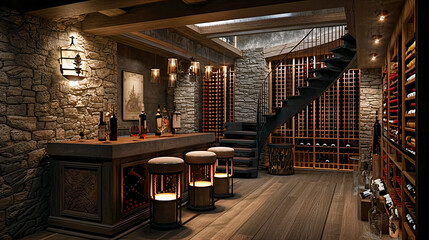 Custom Designed Photo Realistic Wine Cellars AI Powered Renderings