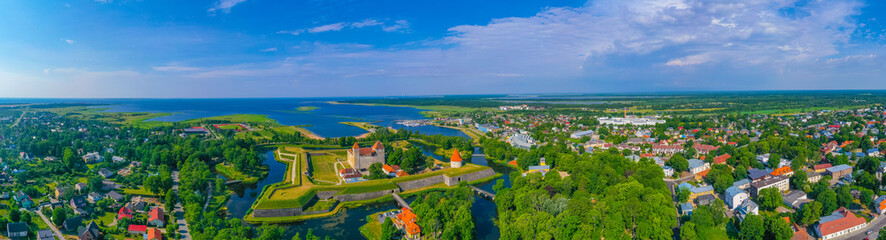 Panorama of Kuressaare Castle in Estonia
