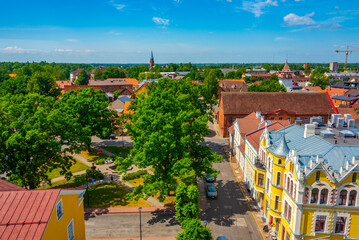 Cityscape of Estonian town Viljandi