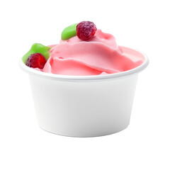 frozen yogurt isolated on a transparent background