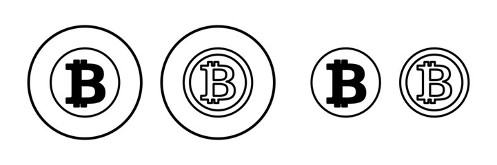 Bitcoin icon vector. payment symbol. Cryptocurrency logo.