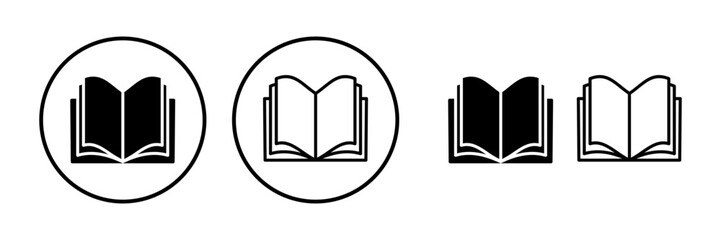 Book icon vector. Open book vector icon.