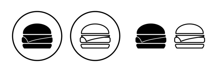 Burger icon vector. hamburger logo icon. fast food icon