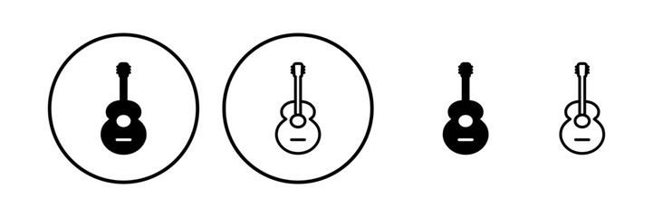 Guitar icon vector. musical instrument sign