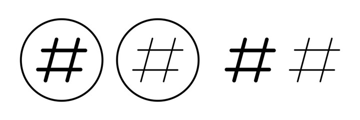 Hashtag icon vector. hashtag simbols