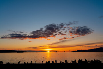 sunset sky at the beach