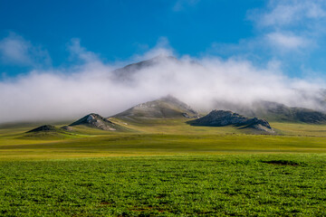 Clouds over the mountains