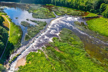 Venta waterfall at Latvian village Kuldiga