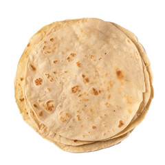 Tortilla bread isolated on a transparent background