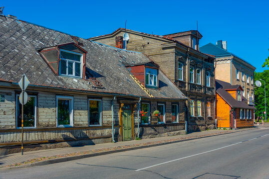 Historical buildings in Latvian town Liepaja
