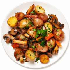 Roasted Potatoes with Mushrooms