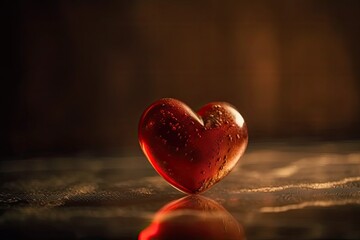 Fototapeta premium Heart-Shaped Object on a Table. Generative AI
