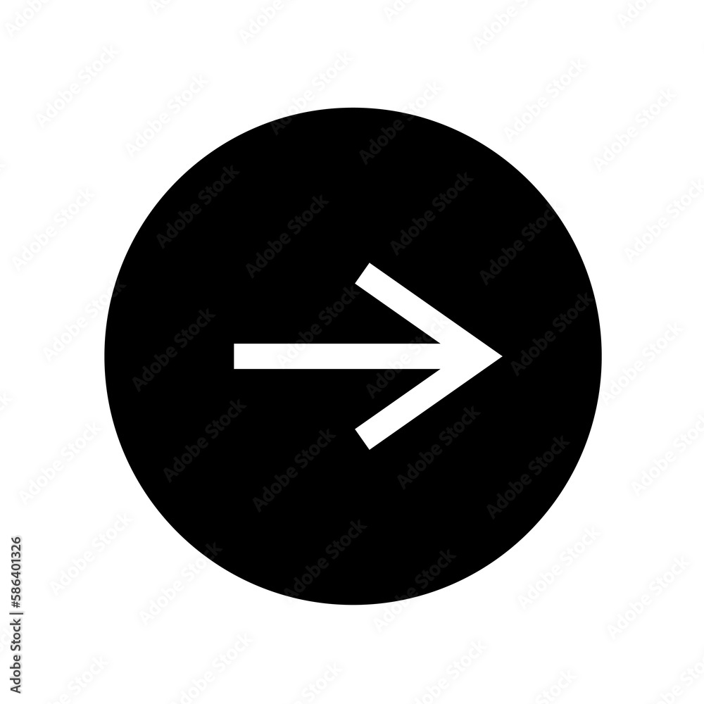 Aufkleber arrow with round shape