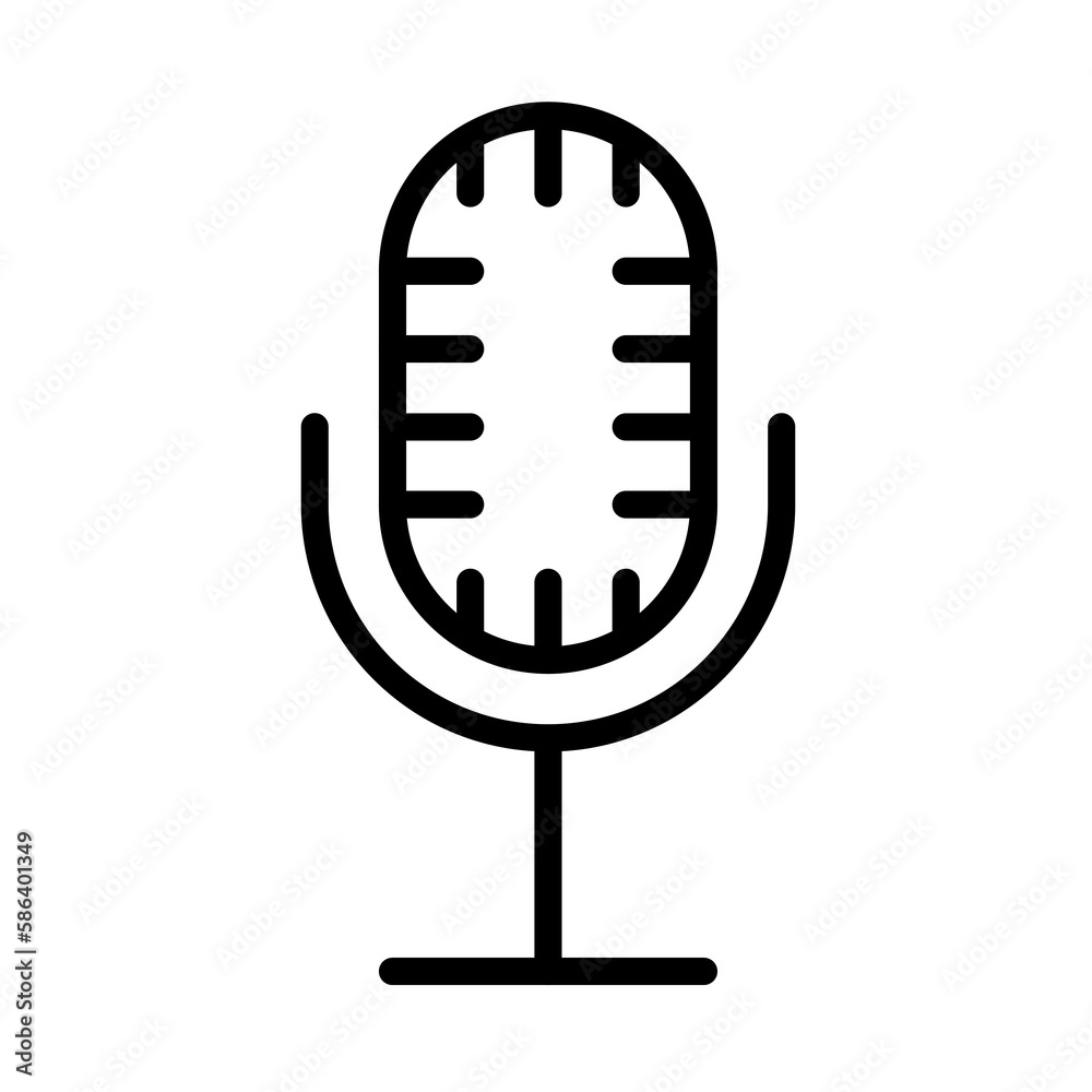 Poster simple microphone icon