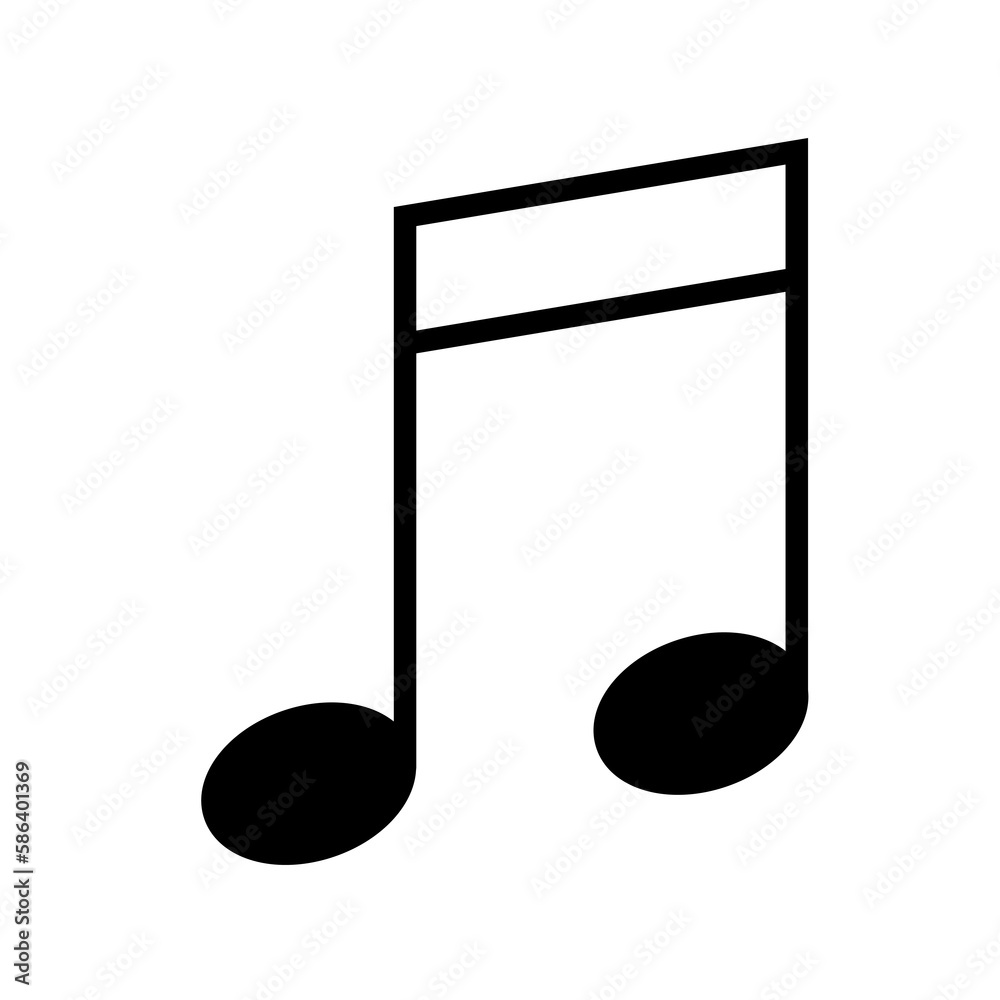 Poster simple music notes symbol